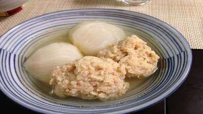 鶏だんごとかぶのスープ煮