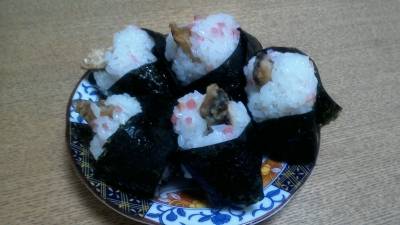 さば天のおにぎり