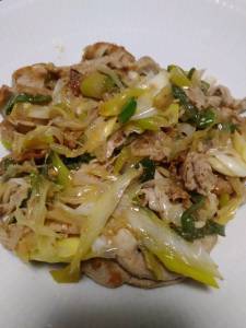 たっぷりねぎのポークジンジャー