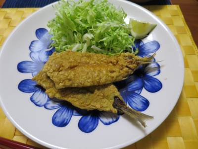いわしのカレー天ぷら
