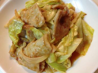 キャベツと豚肉のみそ炒め