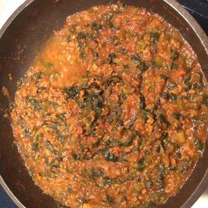 ほうれんそうとひき肉のトロトロカレー