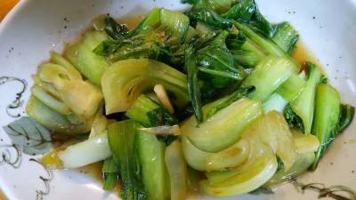 チンゲンサイのにんにく炒め