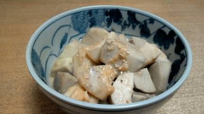 里芋のチーズみそ煮っころがし