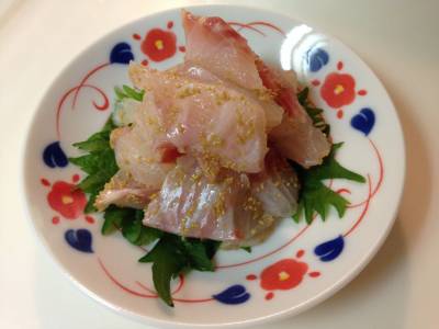 刺身の昆布じめ風