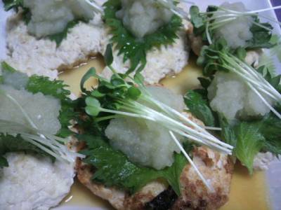 こんぶおろしチキンバーグ