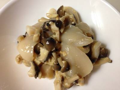 きのこと帆立ての甘酒みそ風味