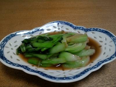 チンゲンサイのオイスターソース炒め