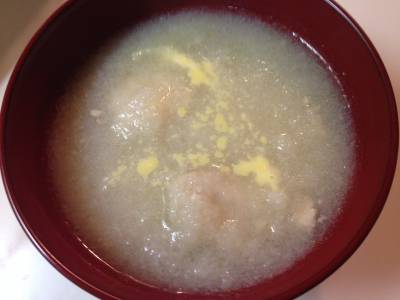 聖護院かぶと鶏肉のしょうがスープ