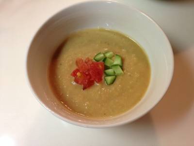 トマトとアボカドの甘酒ガスパッチョ