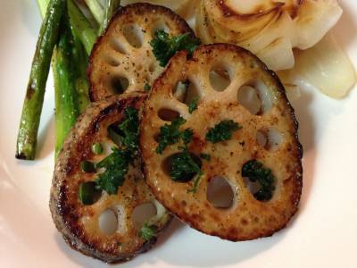 焼きれんこんのサラダ