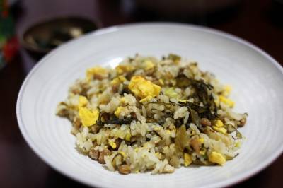 納豆&高菜チャーハン