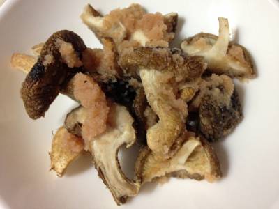 しいたけの明太子あえ