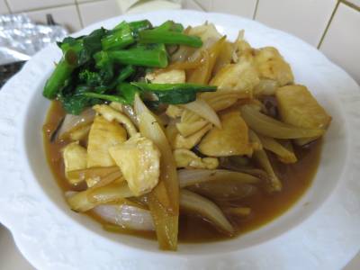 鶏むね肉と新たまねぎの照り煮