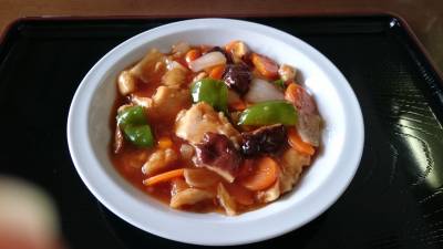 鶏むねの揚げない酢豚風