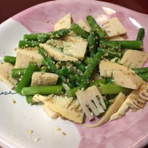 たけのことアスパラのサラダ