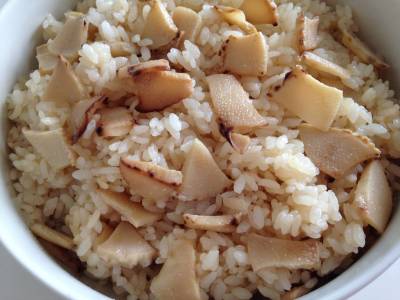 バター焼きたけのこご飯