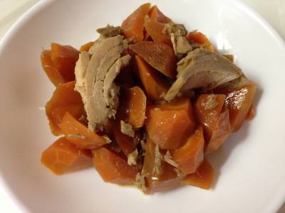 春にんじんとツナのレンジ煮