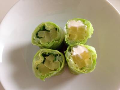 たくあんのキャベツ巻き