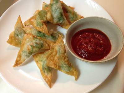 えびと青じその揚げワンタン