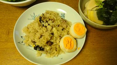 レンジでつくる中国風おこわ