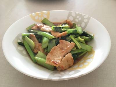 豚肉と小松菜のサッと炒め