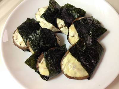 しいたけのチーズ詰めバターしょうゆ味