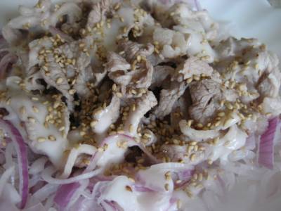 新たまねぎの豚しゃぶサラダ