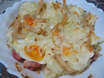 ゆで卵のポテトグラタン
