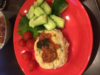 青じそたっぷりチキンバーグ