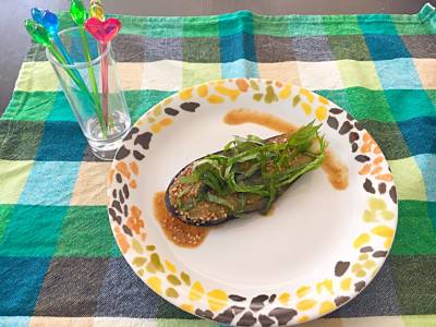 冷やしなすのごまソース