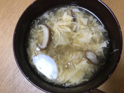しいたけのかきたま汁