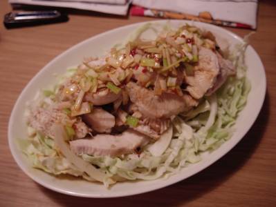 蒸し鶏のパリパリ焼き