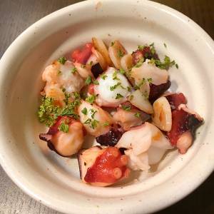 たこのにんにくソテー