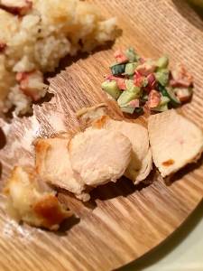 鶏むね肉の丸ごと蒸しソテー