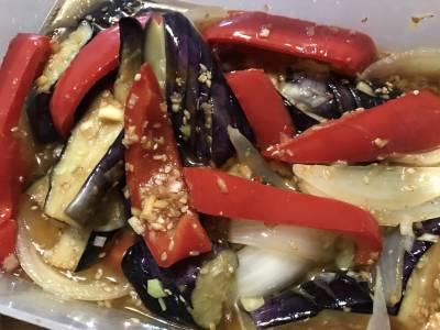 揚げなすの中国風南蛮漬け