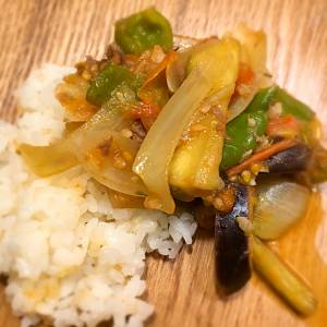 牛肉とトマトのソテーライス