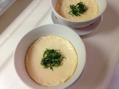 梅干しだしの冷やし茶碗蒸し