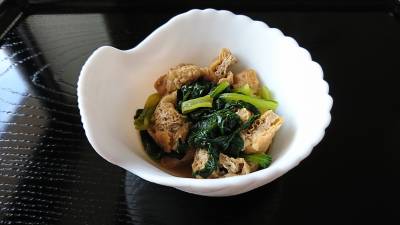 小松菜と油揚げの煮びたし
