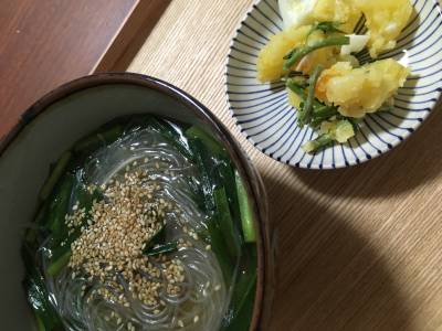 にらと春雨のスープ