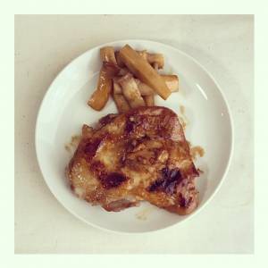 鶏の照り焼き 黒酢風味