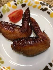 手羽先のにんにくじょうゆ焼き