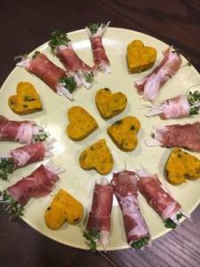 長芋のスモークサーモン巻き