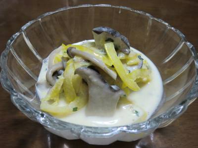 きのこの豆乳あえ