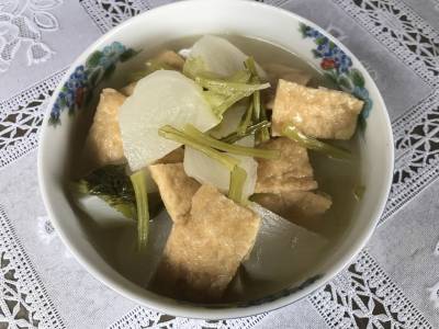 かぶと油揚げの煮物