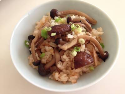 焼ききのこの炊き込みご飯