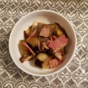 なすと豚肉のみそ炒め