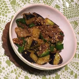 なすと豚肉のしぎ焼き