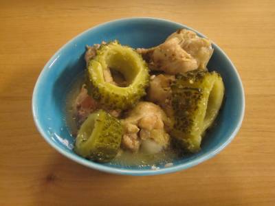 ゴーヤーと鶏手羽のみそ煮