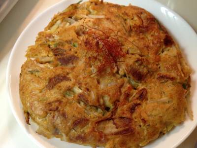 もやしと豆腐の韓国風お好み焼き